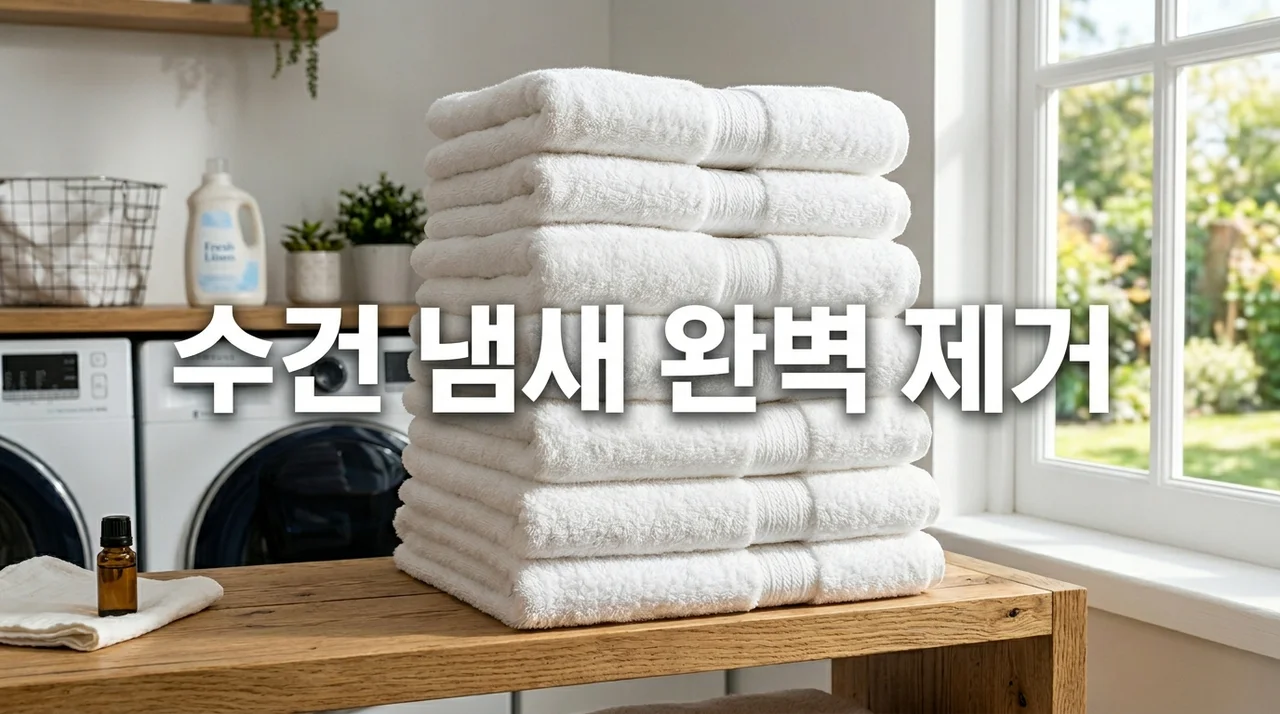 빨아도 꿉꿉한 수건 냄새 없애는 법 완벽 정리 (원인부터 해결까지)