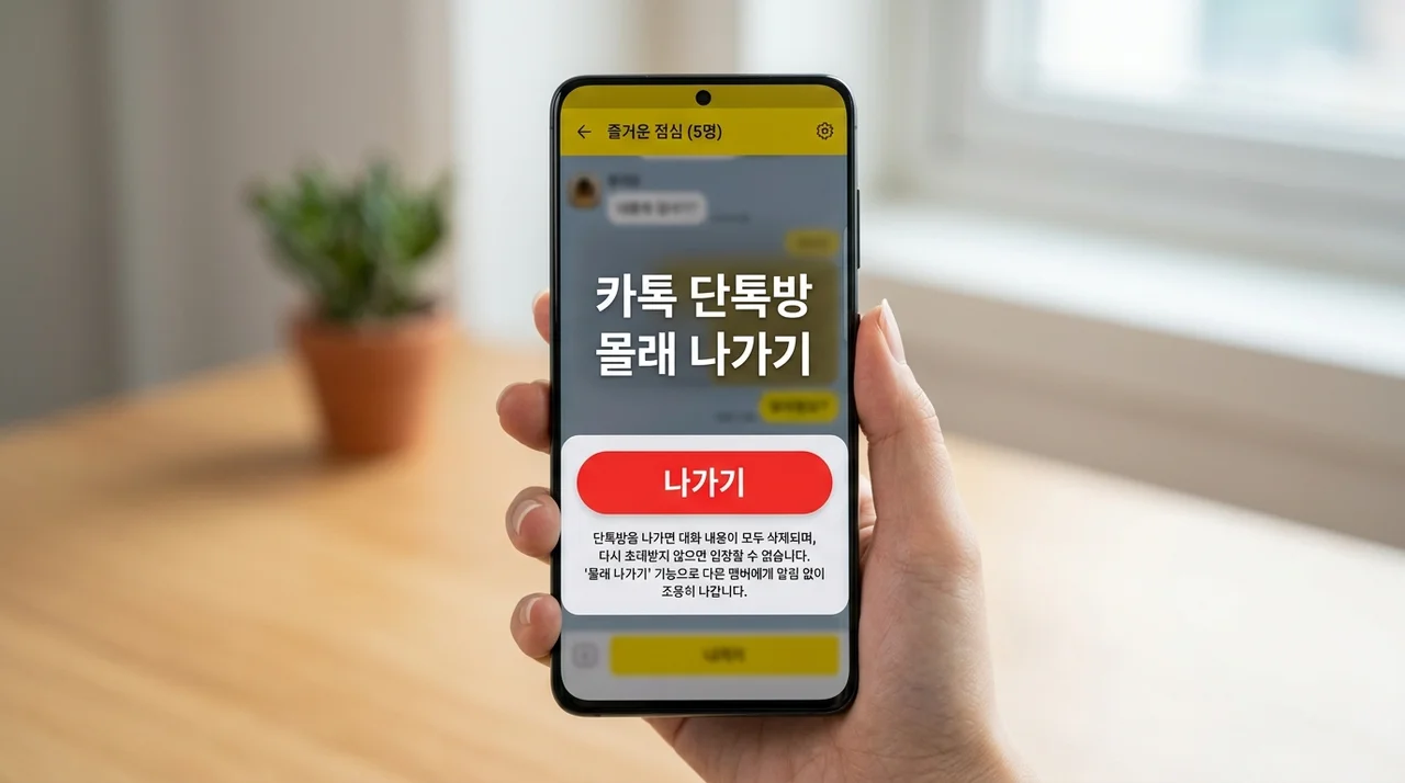카톡 단톡방 몰래 나가기: 눈치 안 보고 조용히 퇴장하는 완벽 가이드