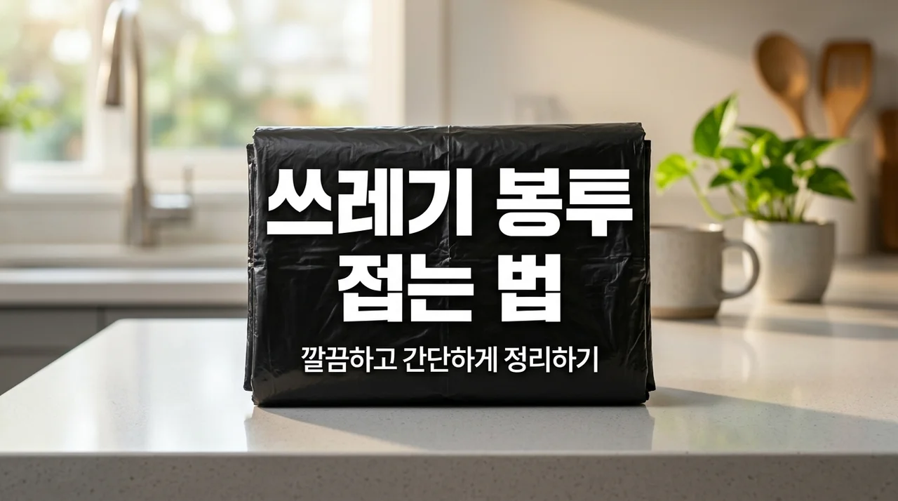 쓰레기 봉투 접는 법: 20L 10L 종량제 봉투 깔끔하게 수납하는 꿀팁