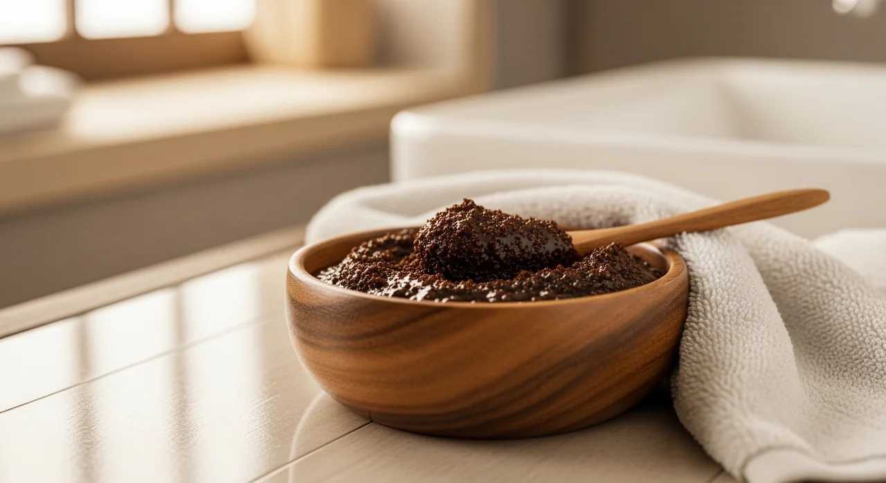 피부 관리와 각질 제거를 위한 커피 스크럽