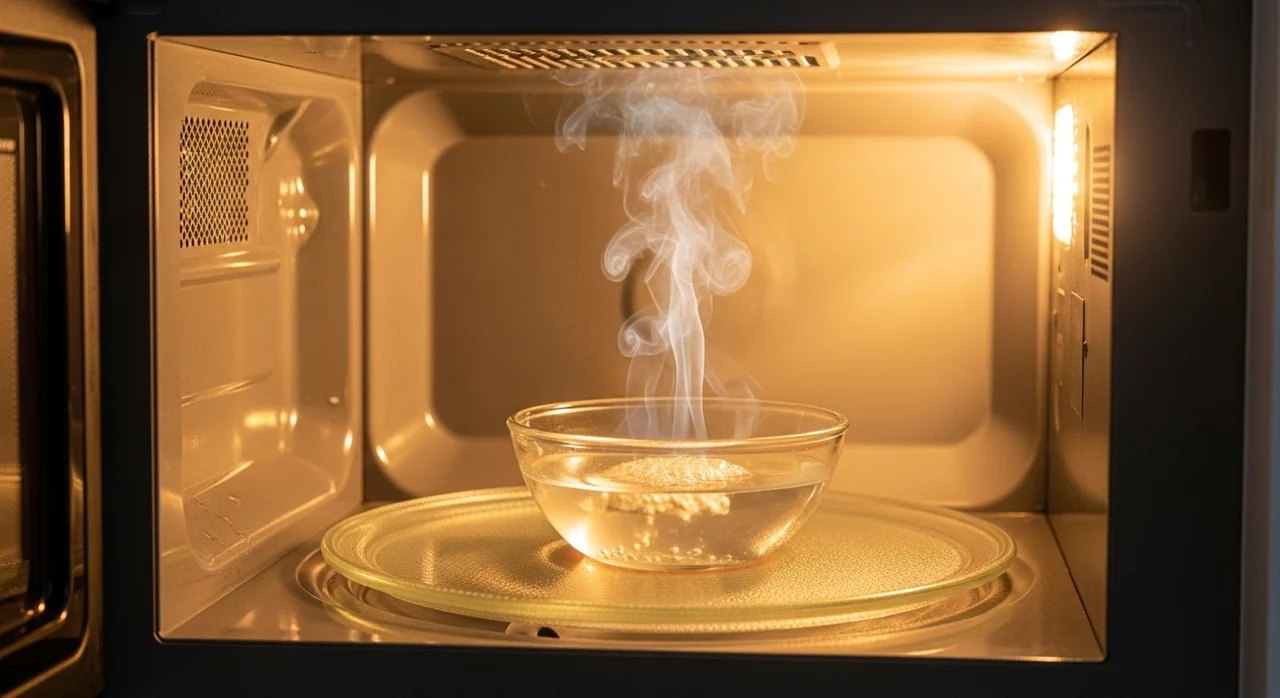 전자레인지 내부 청소 및 살균