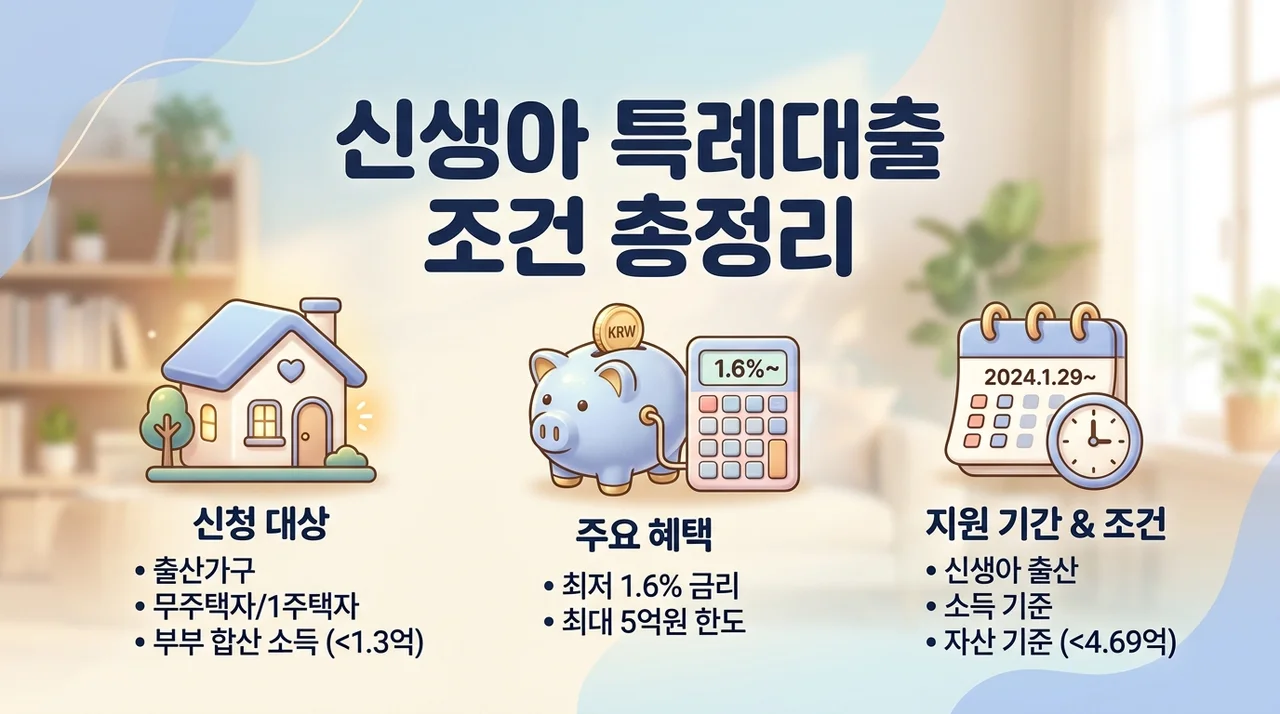2026년 신생아 특례대출 조건 완벽 정리: 금리, 한도, 신청방법