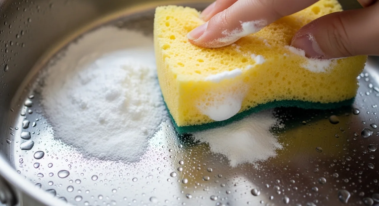 2단계: 베이킹소다로 2차 세척