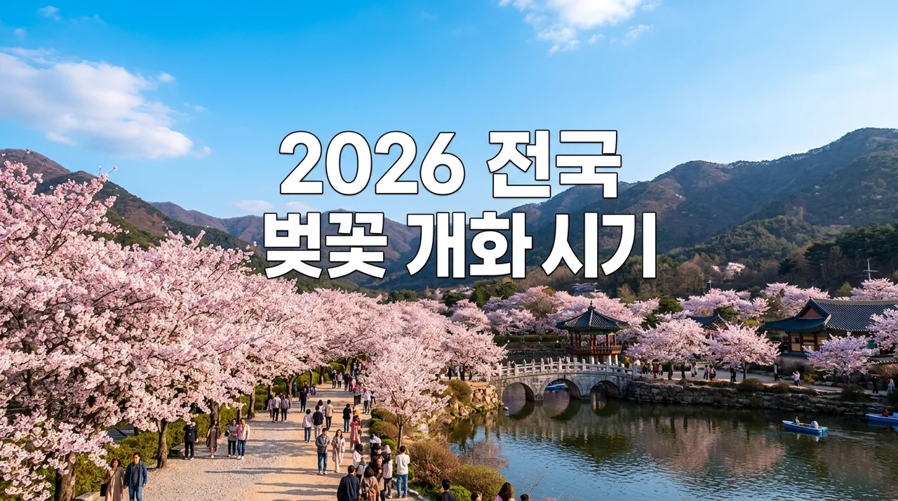 2026 전국 벚꽃 개화 시기 정리: 지역별 명소와 최신 정보