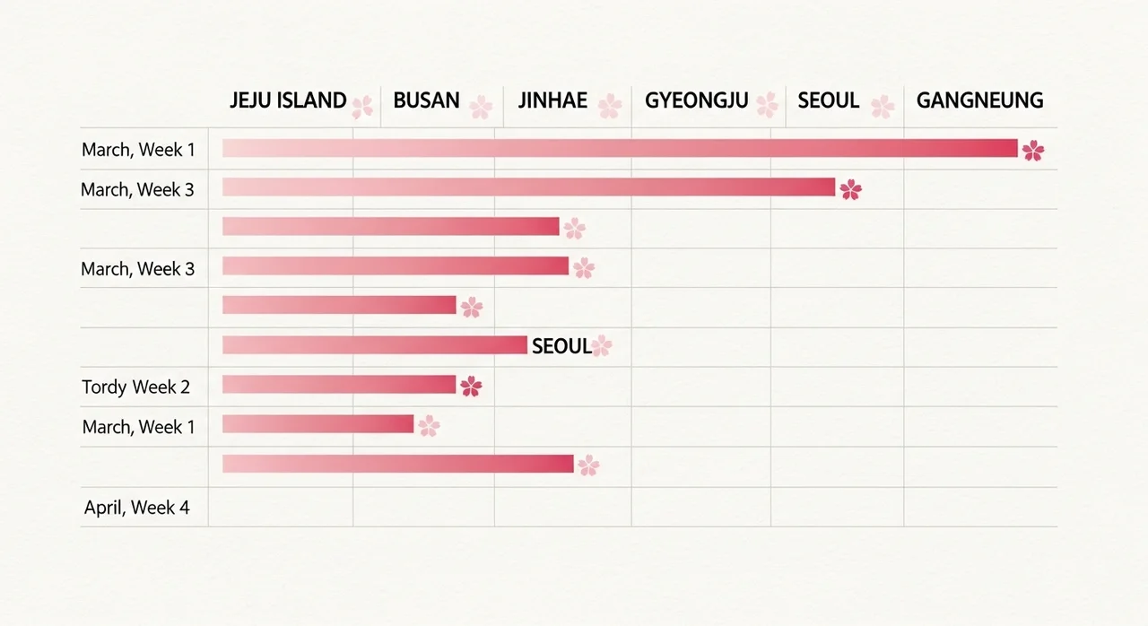 2026년 전국 벚꽃 개화 시기 전망