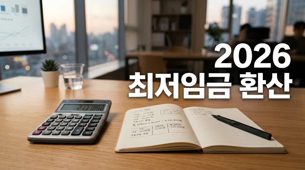 2026 최저임금 환산 가이드: 시급 10,320원 월급 및 실수령액 계산법