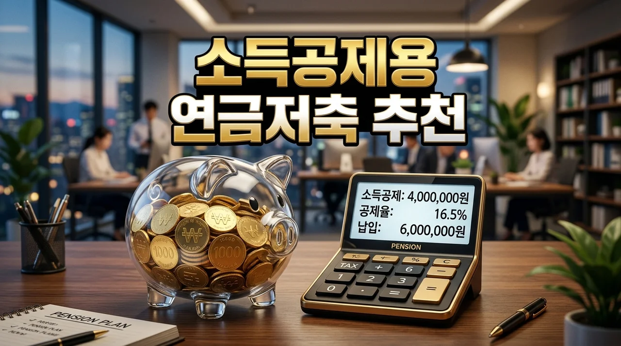 소득공제용연금저축추천 | 2026년 연말정산 절세 혜택 완벽 가이드
