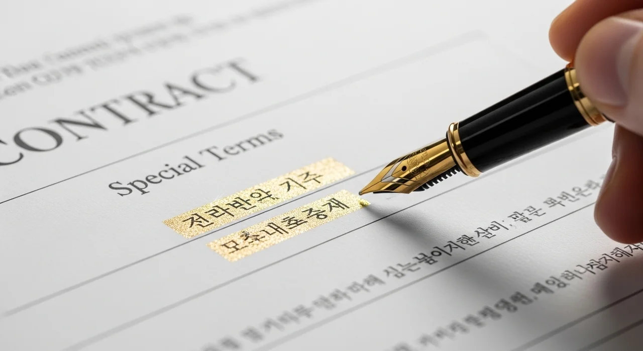 3단계: 계약서에 반드시 넣어야 할 '안전 특약' 리스트