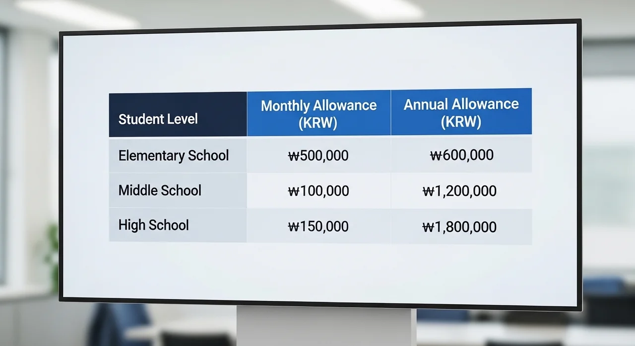 2026년 교육급여 지원 대상 및 금액 안내