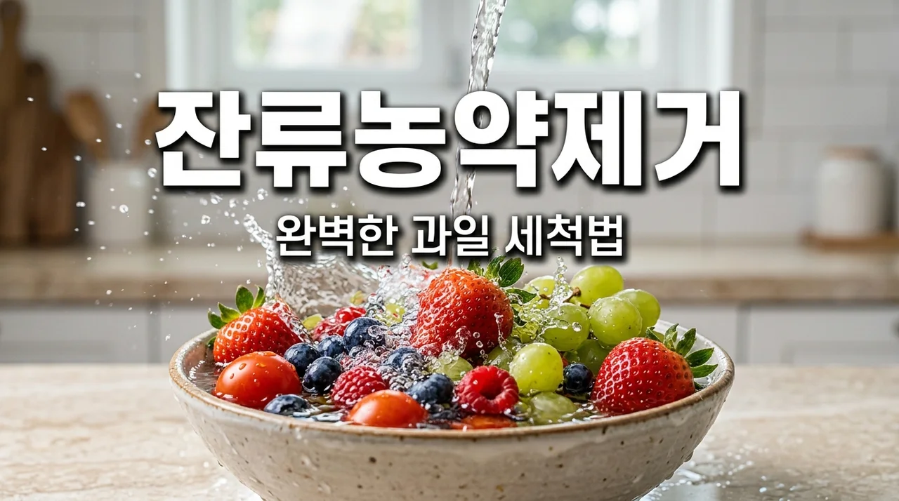 과일 세척 잔류 농약 99% 제거하는 완벽 가이드: 2026년 최신 세척법