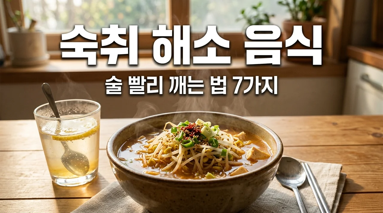 숙취 해소 음식 추천! 술 빨리 깨는 법과 두통 해결 꿀팁 7가지