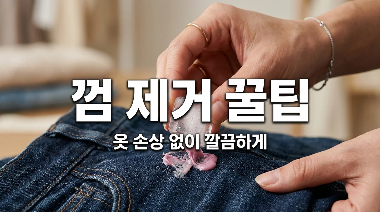 옷에 붙은 껌 제거 방법 5가지: 옷감 손상 없이 깔끔하게 떼는 법