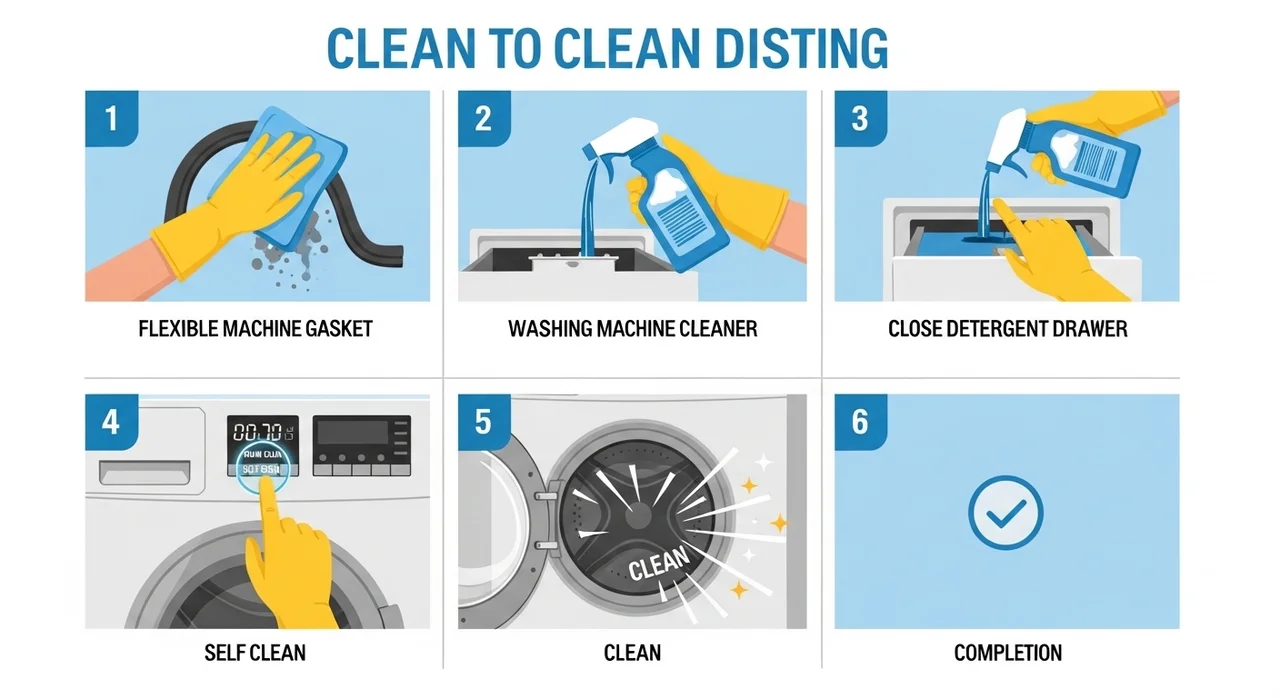 드럼 세탁기 통살균 단계별 가이드