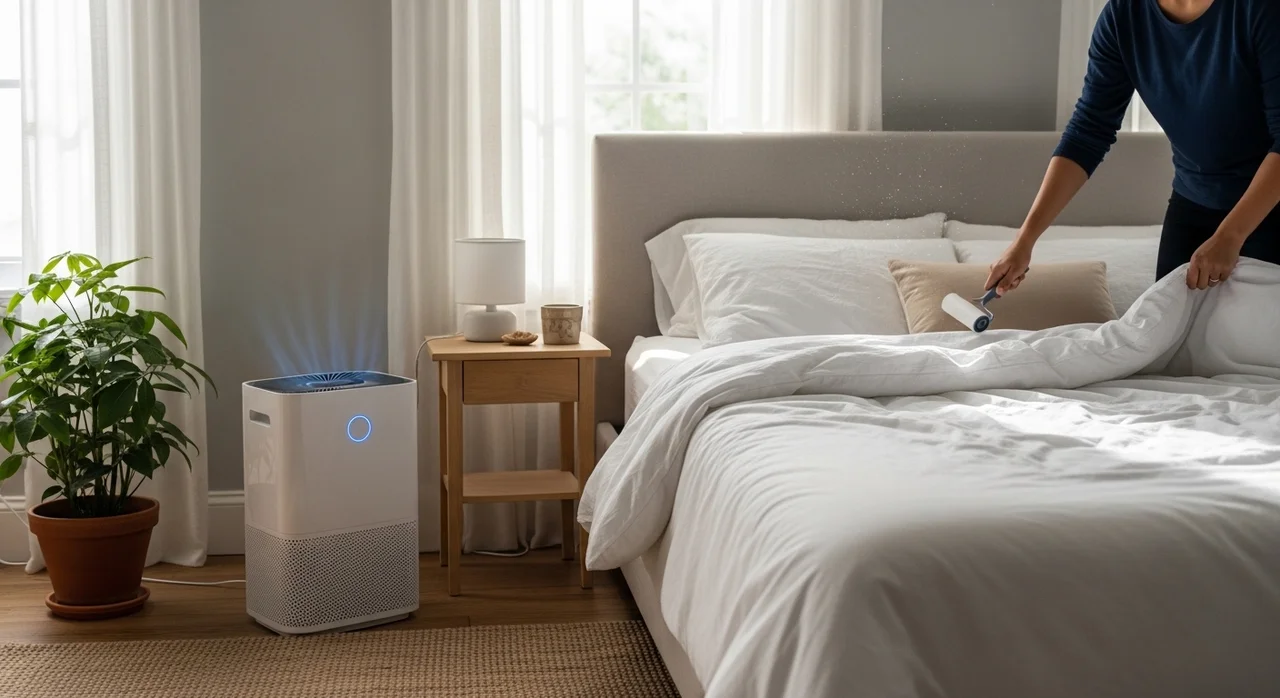 소나무 분진 시기 건강 관리 및 세탁 팁