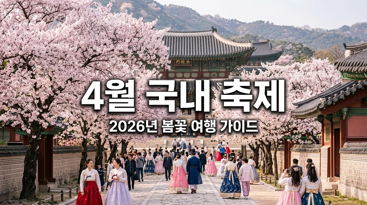 2026년 4월 국내 축제 일정 및 기간 정리: 전국 벚꽃 명소 베스트 5
