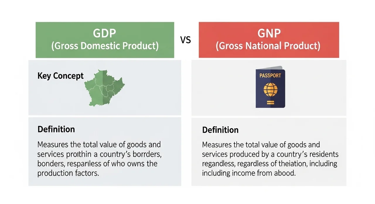GDP vs GNP 상세 비교: 무엇이 다른가?