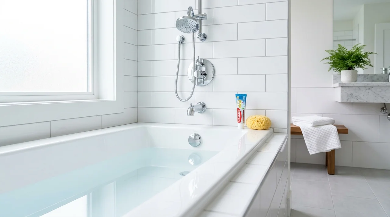 욕조 물때 제거 치약으로 끝내기! 5분 만에 새것처럼 만드는 꿀팁