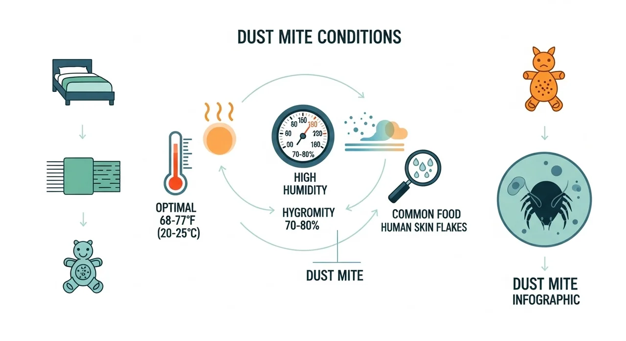 진드기 번식 환경과 관리 주기 비교
