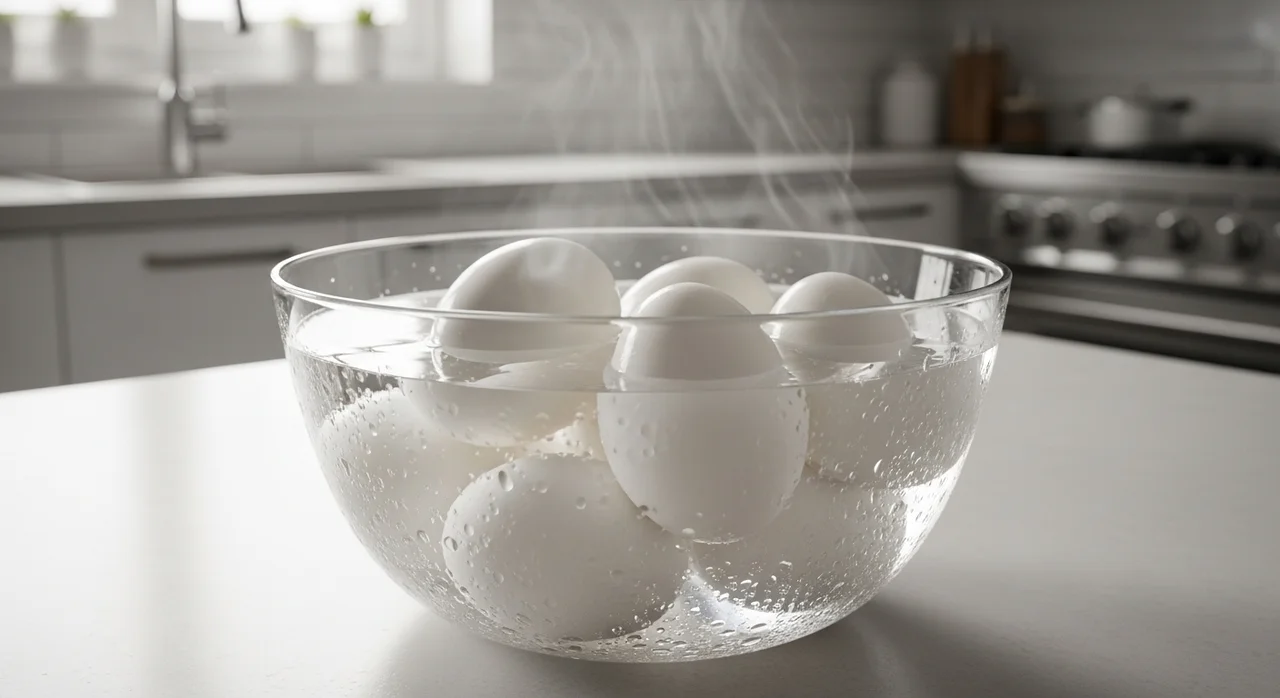 달걀 껍데기 쉽게 까는 핵심 원리