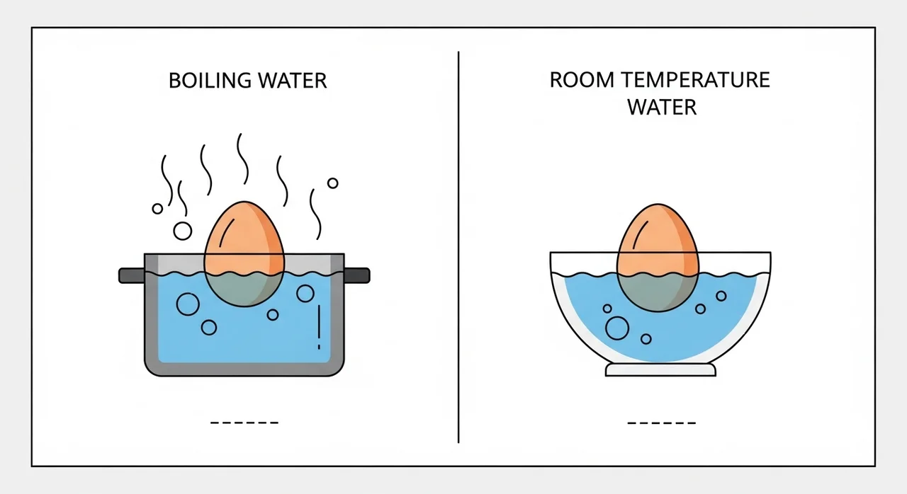 조리법별 껍질 분리 난이도 비교