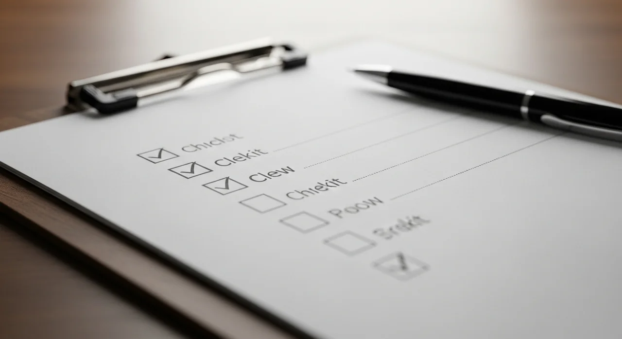 준비물 체크리스트