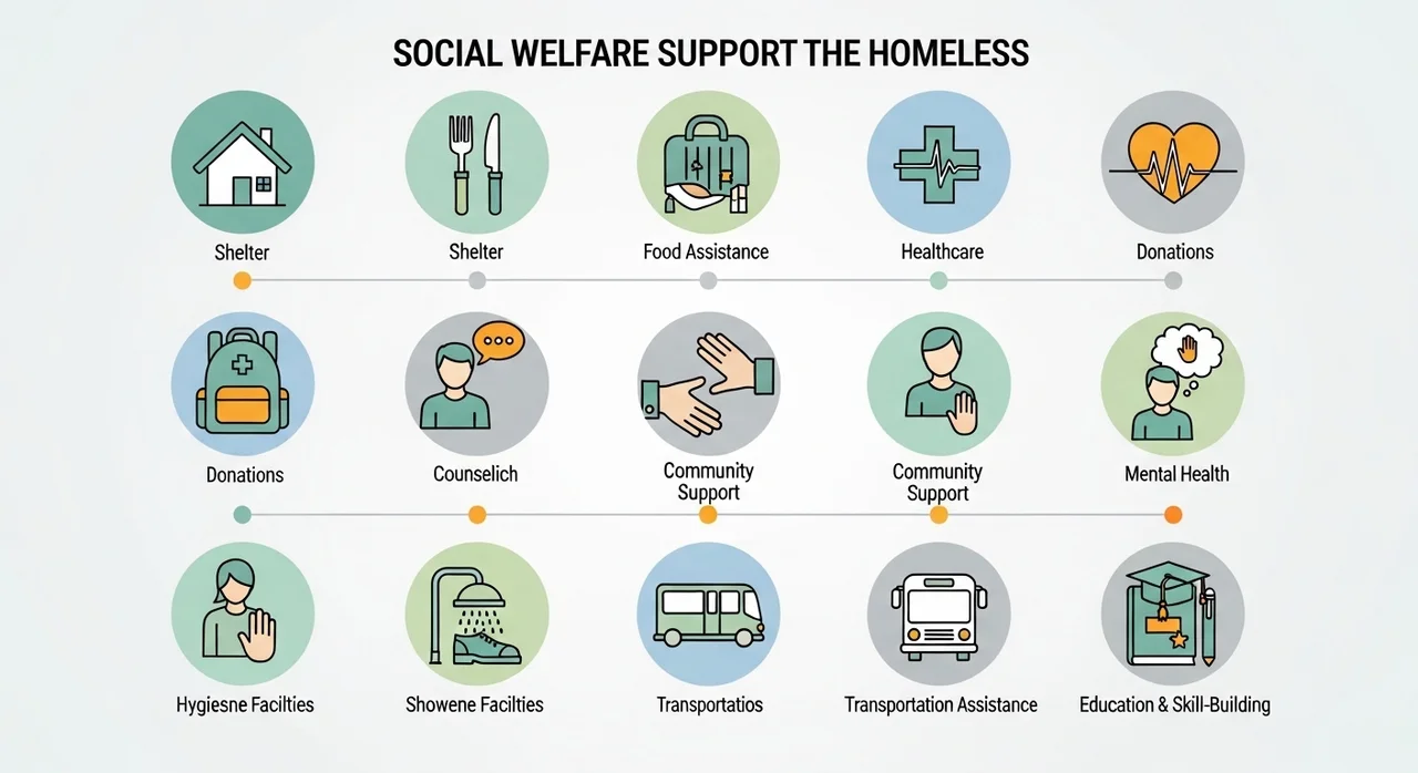 한눈에 보는 노숙인 지원 사업 주요 항목