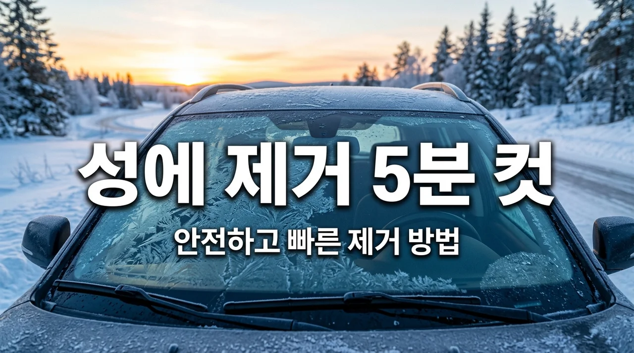자동차 유리 성에 제거 방법 5분 만에 해결하는 꿀팁 (절대 주의사항)