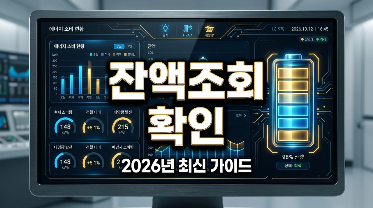 에너지바우처 잔액조회 방법 3가지 및 남은 금액 확인 가이드 (2026)