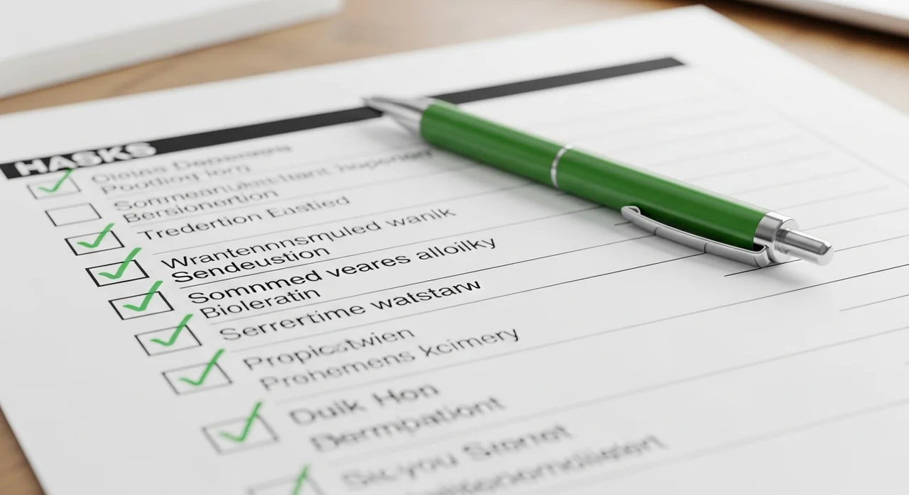 제출 서류 및 준비물 체크리스트