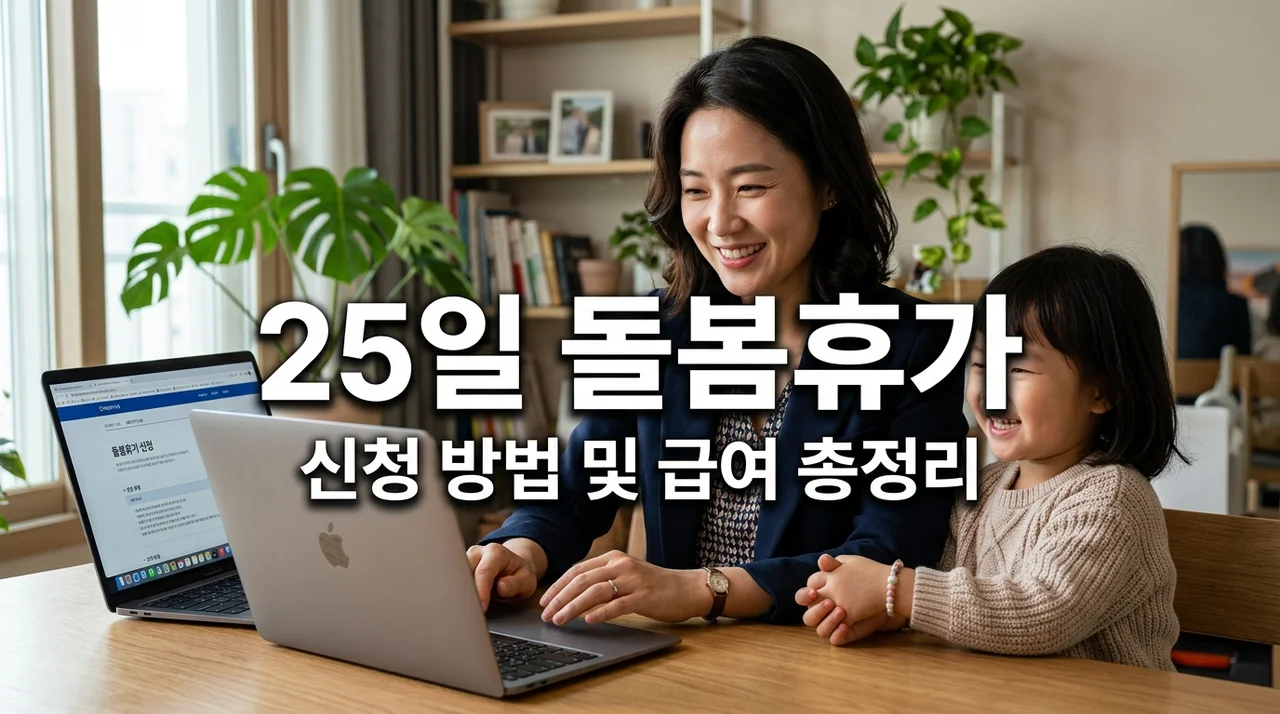 연 최대 25일 휴가! 가족돌봄휴가 신청 방법 및 유급 여부 총정리