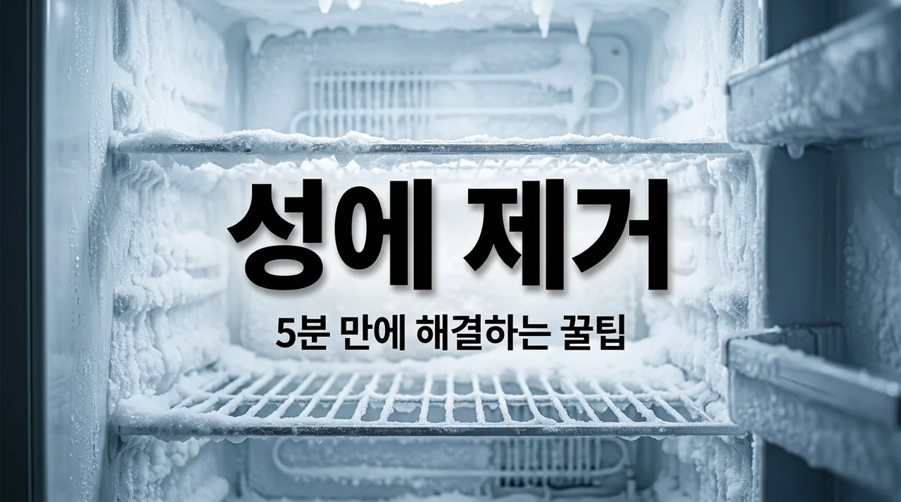 냉장고 성에 제거 방법 5분 해결 및 다시 안 생기는 예방 꿀팁