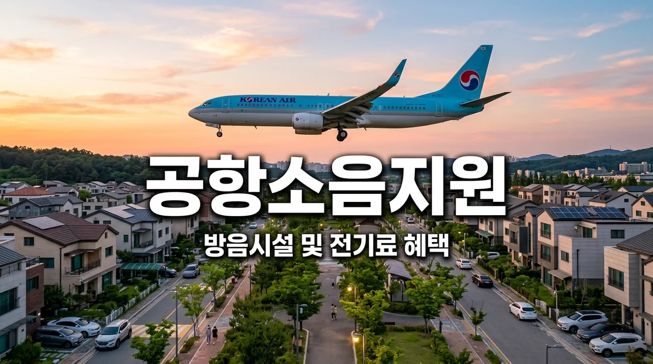 공항 소음 대책 지역 지원 신청 방법: 방음시설 및 냉방비 혜택 총정리