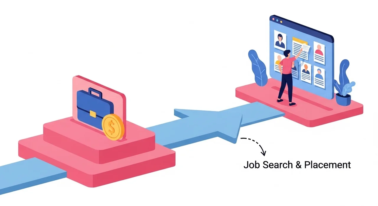 취업까지 3단계! 구직자 도약보장 패키지 이용 절차