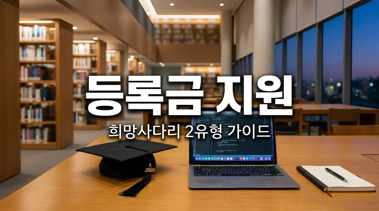 대학교 등록금 50% 지원 고졸 후학습자 장학금 희망사다리 2유형 완벽 정리