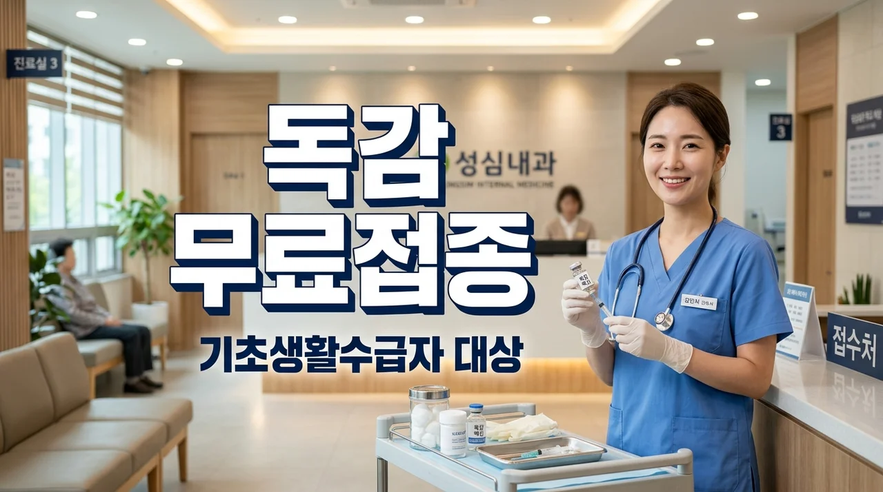 2026 기초생활수급자 독감 무료접종 지원 대상 및 신청방법 완벽 정리