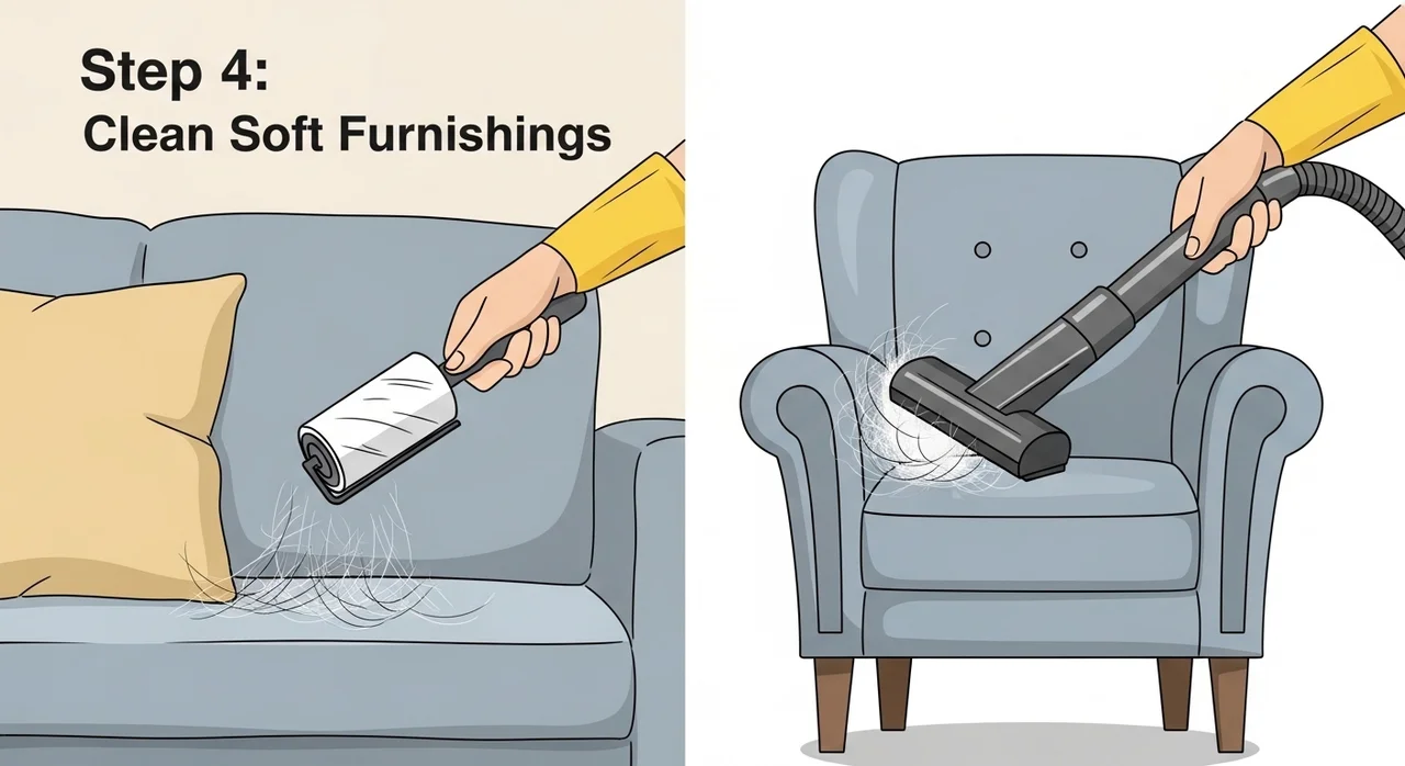 집안 구석구석 박힌 털, 3단계 청소 전략