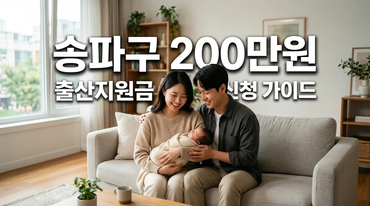 송파구 출산 지원금 최대 200만원! 2026년 신청 방법 및 자격 총정리