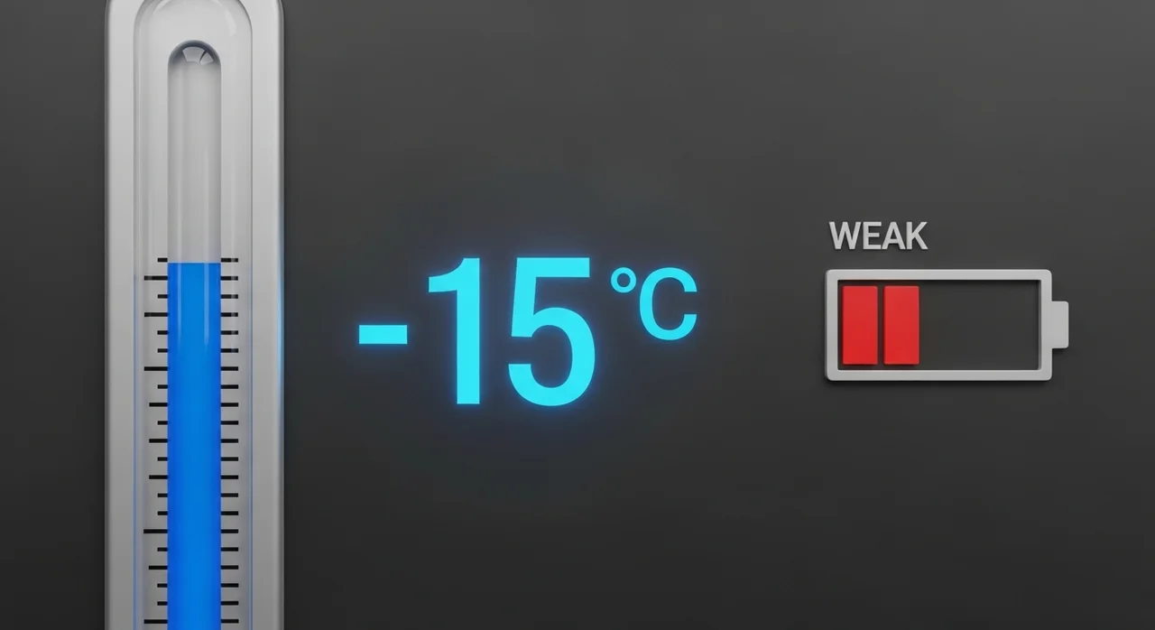 기온에 따른 배터리 효율 변화 수치