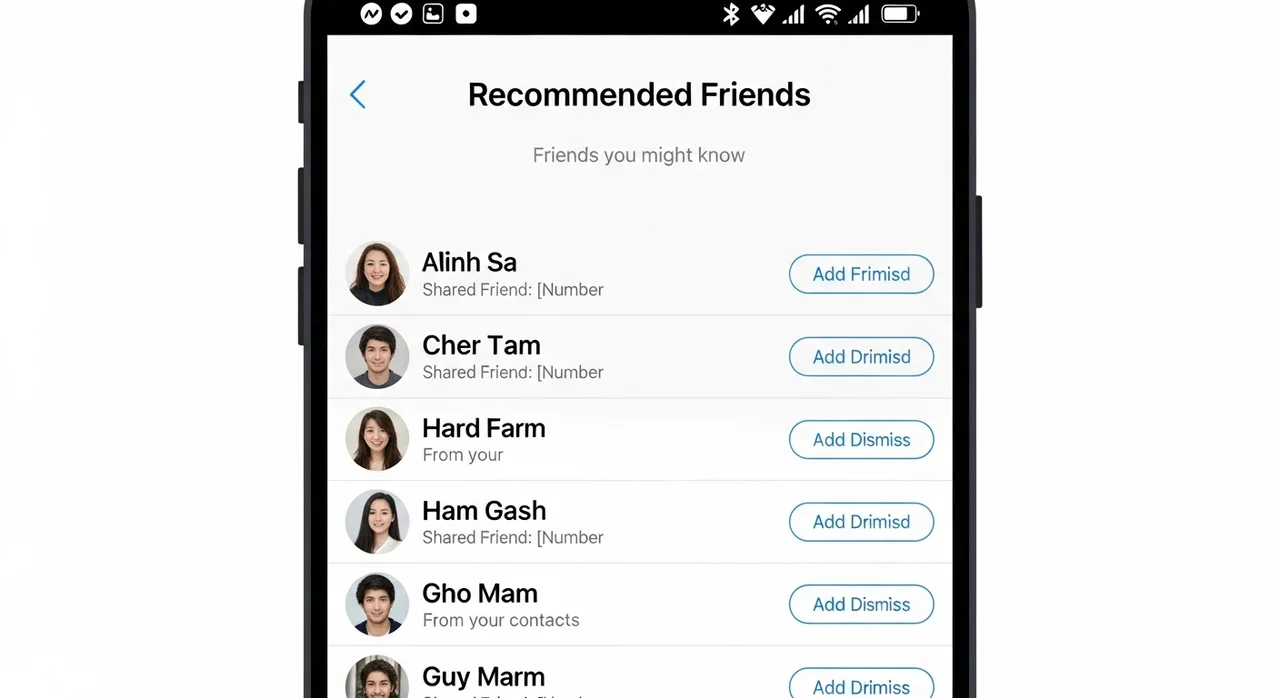 방법 3. 추천 친구 목록 활용하기 (상대방 모르게)