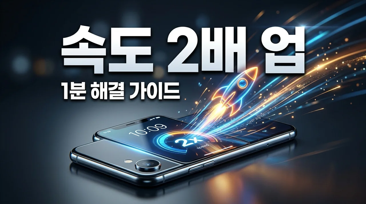 핸드폰 속도 느려질 때 1분 만에 2배 빨라지는 초간단 해결법