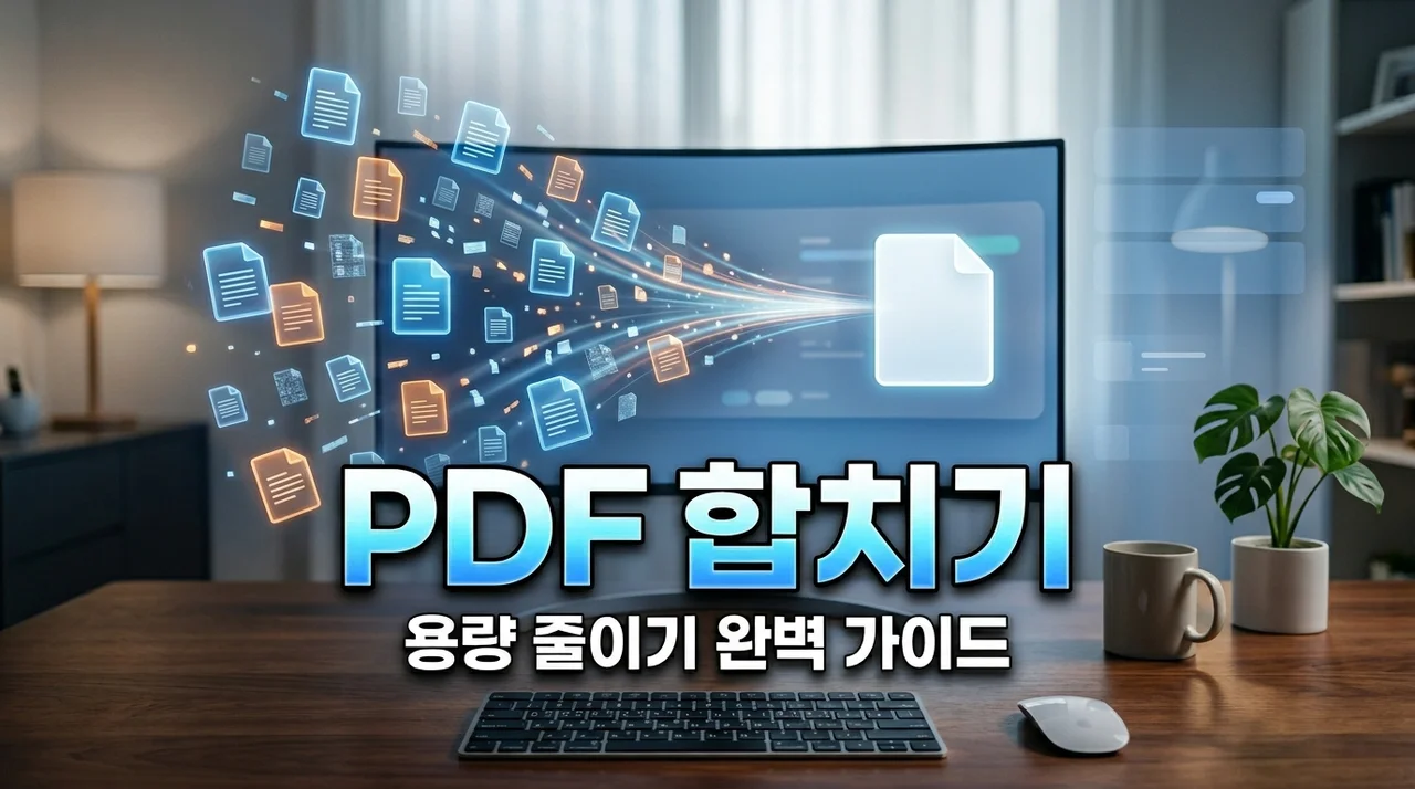 PDF 파일 합치기 및 용량 줄이기 해결 방법 (프로그램 없이 1분 완성)