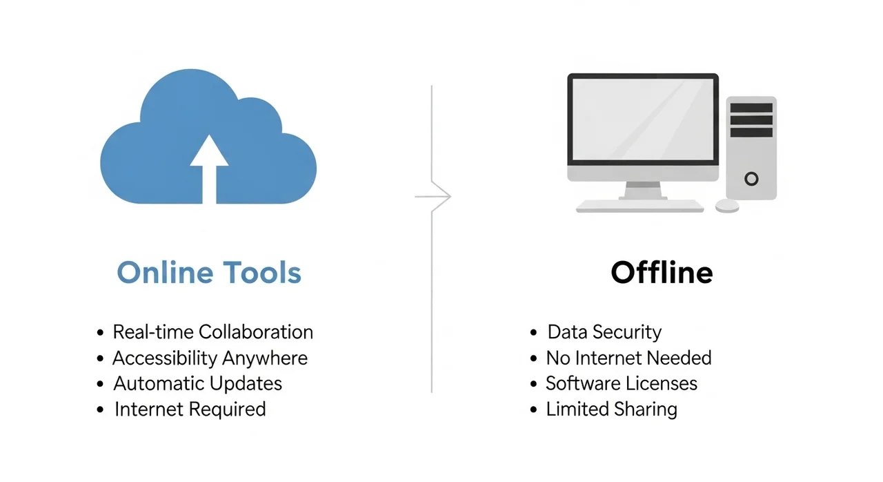 온라인 도구 vs 설치형 프로그램, 나에게 맞는 선택은?