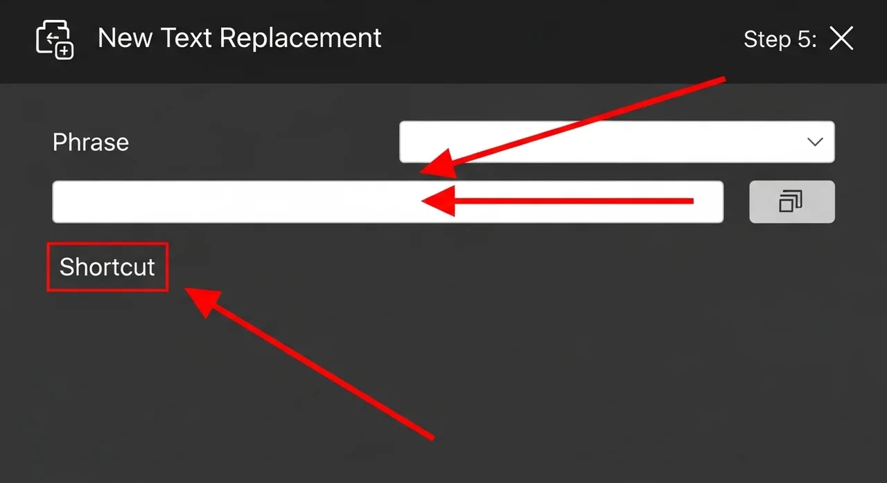 아이폰 텍스트 대치 설정법 3단계
