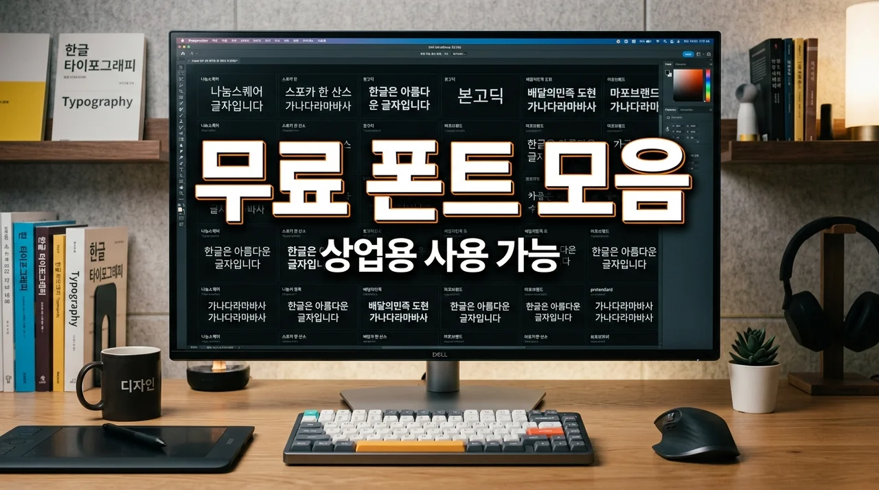 무료 폰트 다운로드 사이트 BEST 5 | 상업용 글꼴 모음 총정리