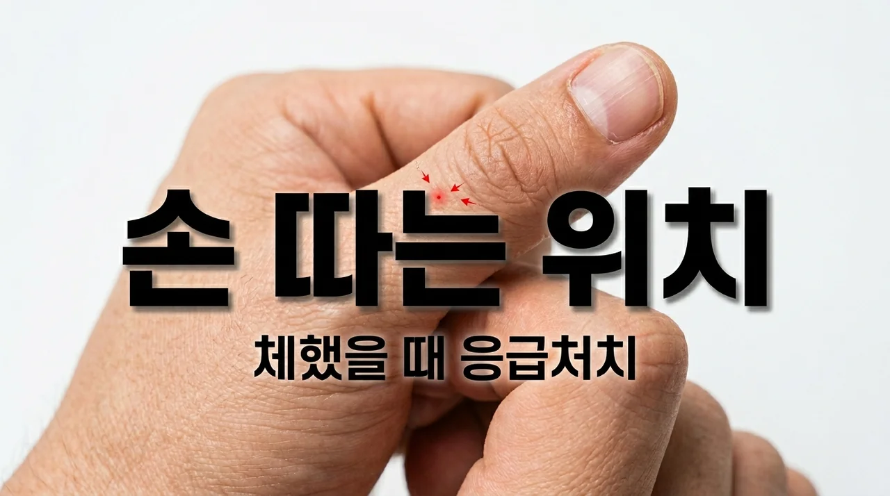 심하게 체했을 때 손 따는 위치 및 소상혈 찾는 법 (응급처치 가이드)