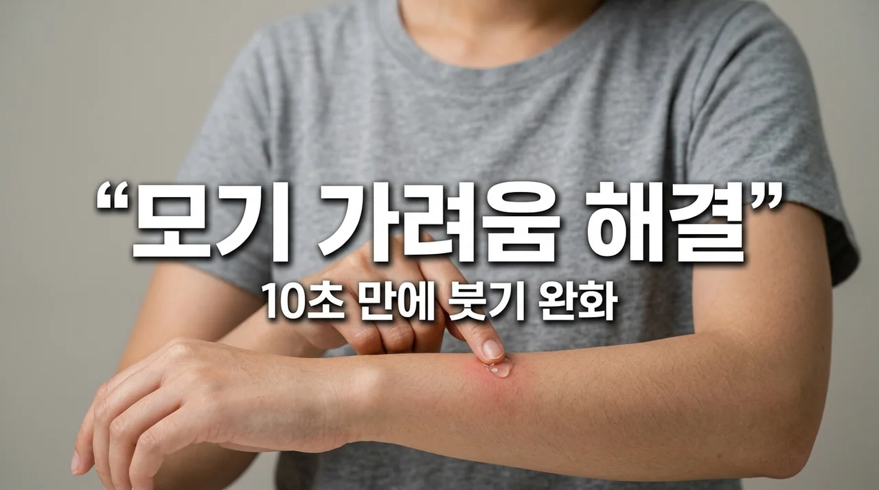 모기 물렸을 때 가려움 완화, 10초 만에 붓기 빼는 응급 처치법