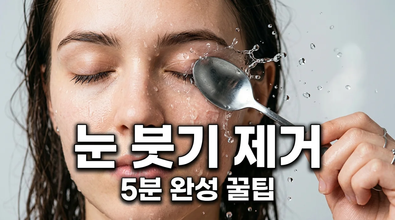 아침에 눈 붓기 빨리 빼는 법 5가지! 5분 만에 붓기 싹 제거하기