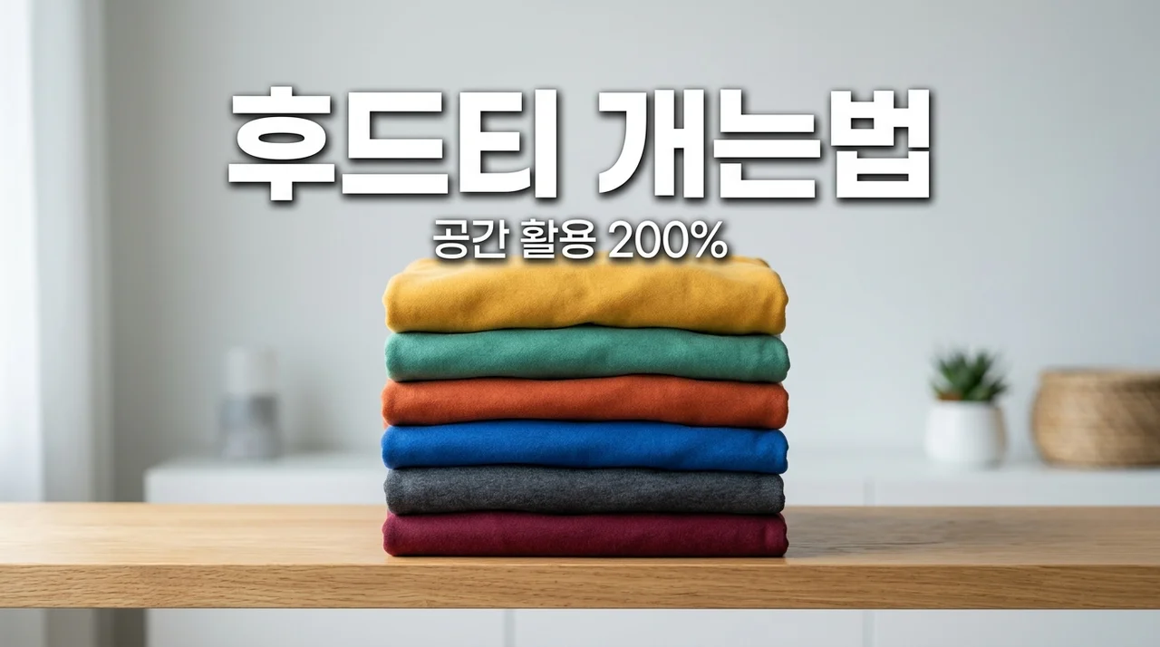 후드티 깔끔하게 개는 법, 부피 1/2 줄이는 3가지 수납 꿀팁