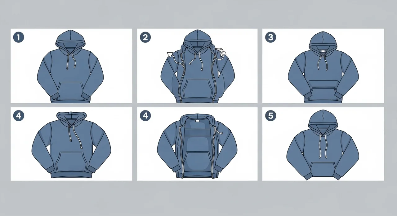 실패 없는 3초 완성! 후드티 깔끔하게 개는 5단계