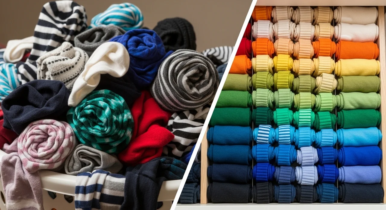 보관 방식에 따른 양말 수명 비교